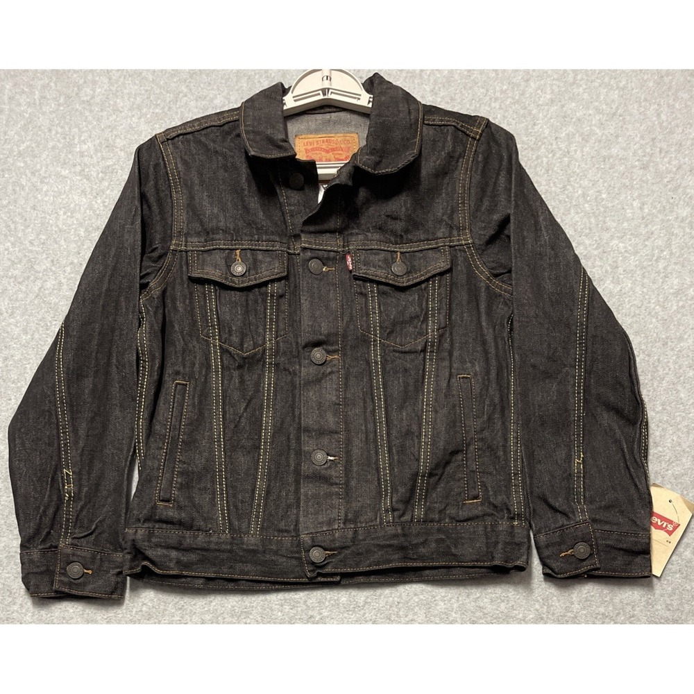 Levi's KidsJean Jacket Trucker Red Tab Youth Denim, Sz Med 10-12 Yrs Dark Wash